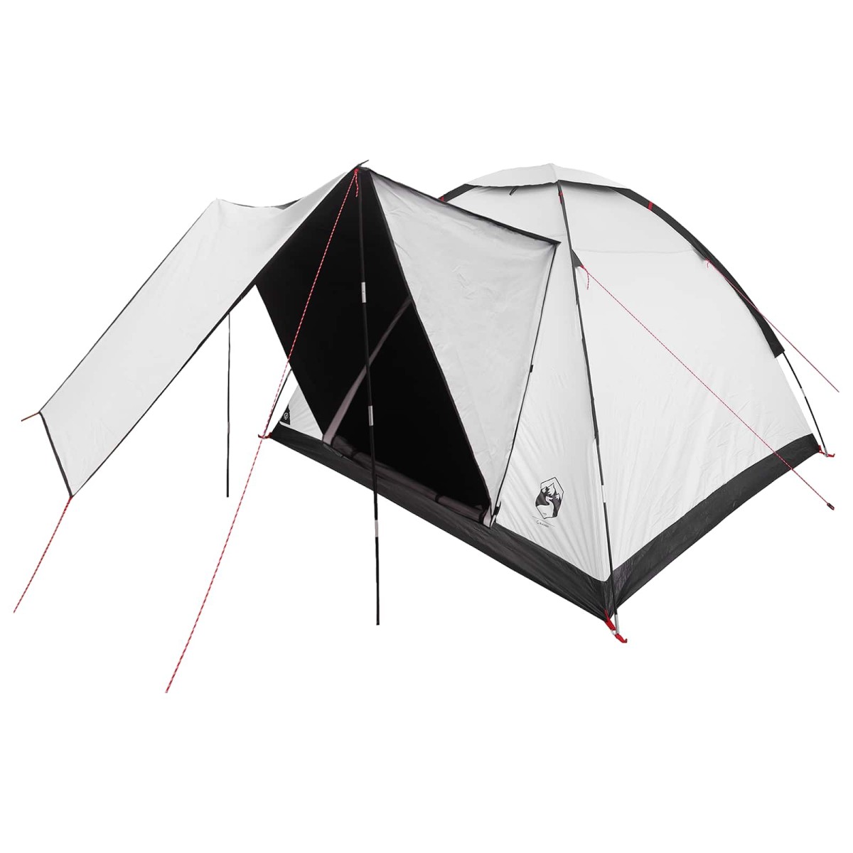vidaXL Σκηνή Camping με στέγη Λευκό Μαύρο 275 x 215 x 125 εκ.