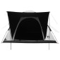 vidaXL Σκηνή Camping με στέγη Λευκό Μαύρο 275 x 215 x 125 εκ.