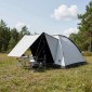 vidaXL Σκηνή Camping με στέγη Λευκό Μαύρο 275 x 215 x 125 εκ.
