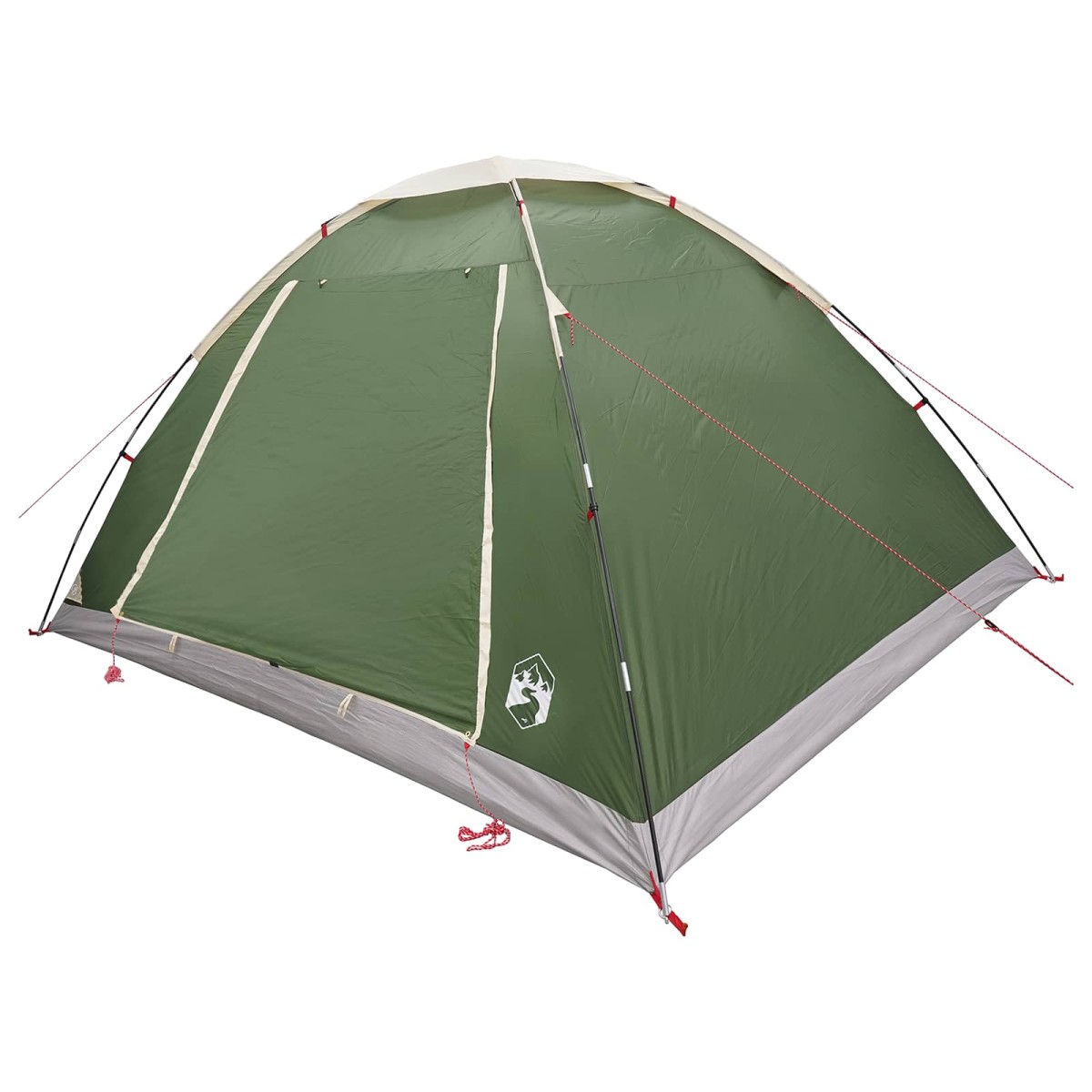 vidaXL Σκηνή Camping με στέγη Πράσινο 6 ατόμων Πολυεστέρας και Χάλυβας