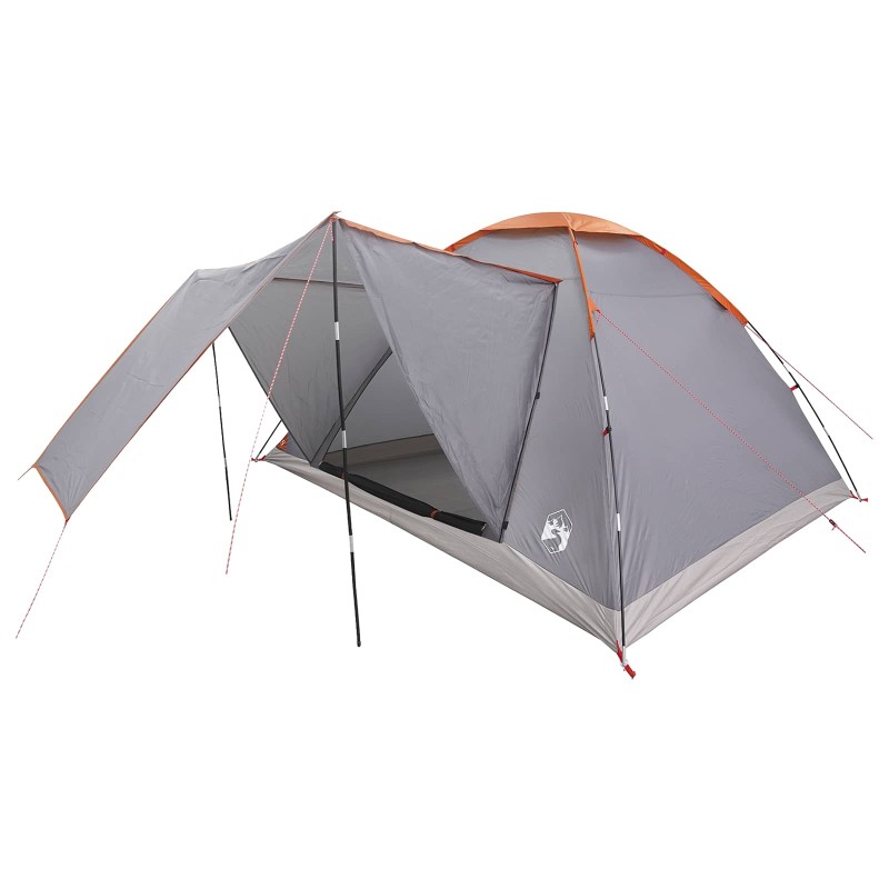 vidaXL Σκηνή Camping με στέγη με αέρα αέρα Γκρι και Πορτοκαλί 6 ατόμων