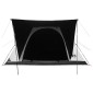 vidaXL Σκηνή Camping με στέγη Λευκό Μαύρο 335 x 275 x 180 εκ.