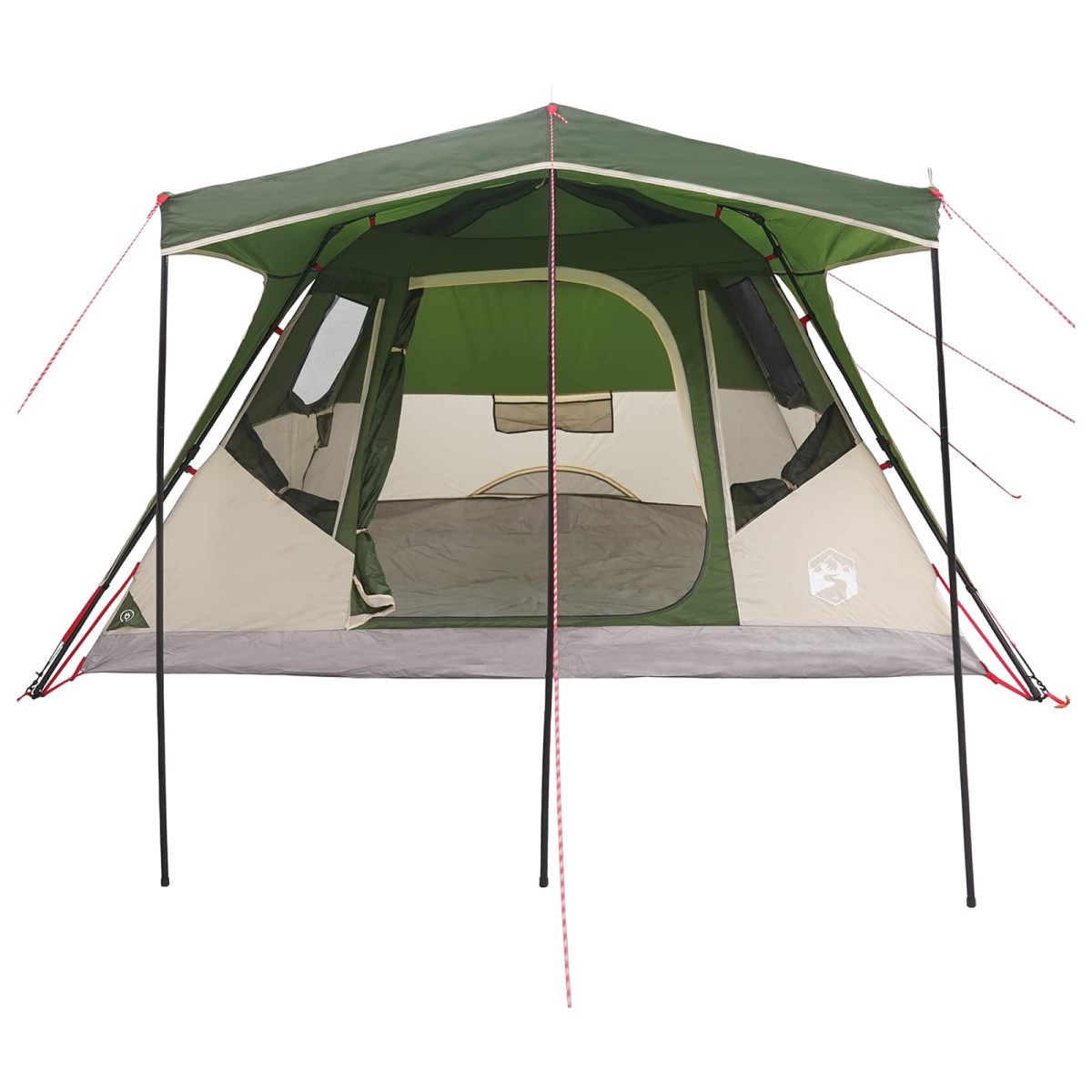 vidaXL Οικογενειακή Σκηνή με στέγη Πράσινο 305 x 275 x 190 εκ