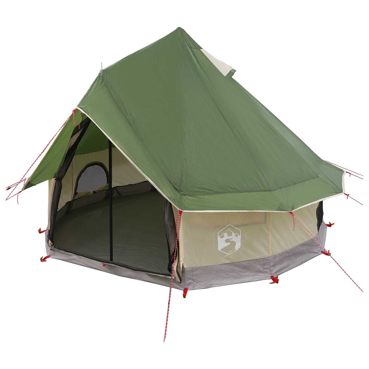 vidaXL Σκηνή Τιπί Πράσινο 250 x 250 cm Πολυεστέρας και Χάλυβας