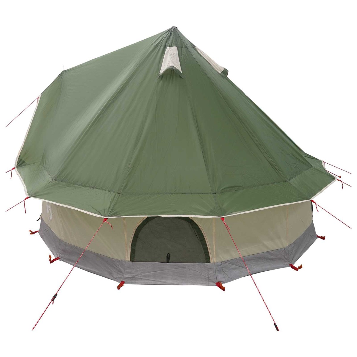 vidaXL Σκηνή Τιπί Πράσινο 250 x 250 cm Πολυεστέρας και Χάλυβας