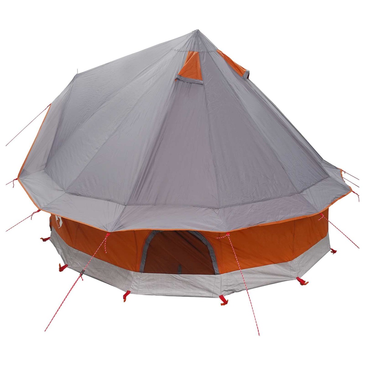 vidaXL Σκηνή Τιπί με στέγη Γκρι και Πορτοκαλί 250 x 250 cm
