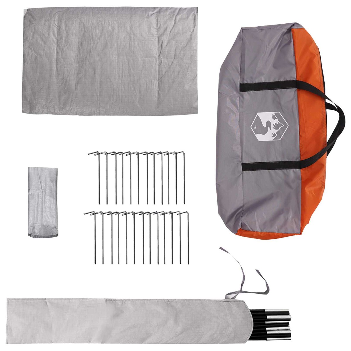 vidaXL Σκηνή Τιπί με στέγη Γκρι και Πορτοκαλί 250 x 250 cm