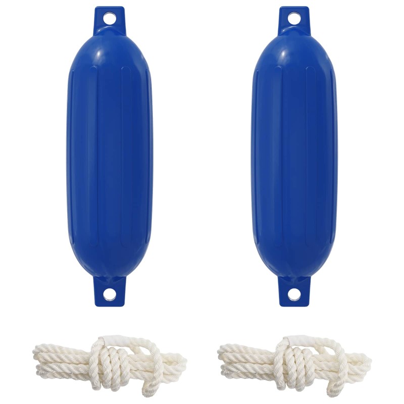 vidaXL Φτερά Σκαφών 2 τμχ. Ø 11 x 40 εκ Μπλε PVC