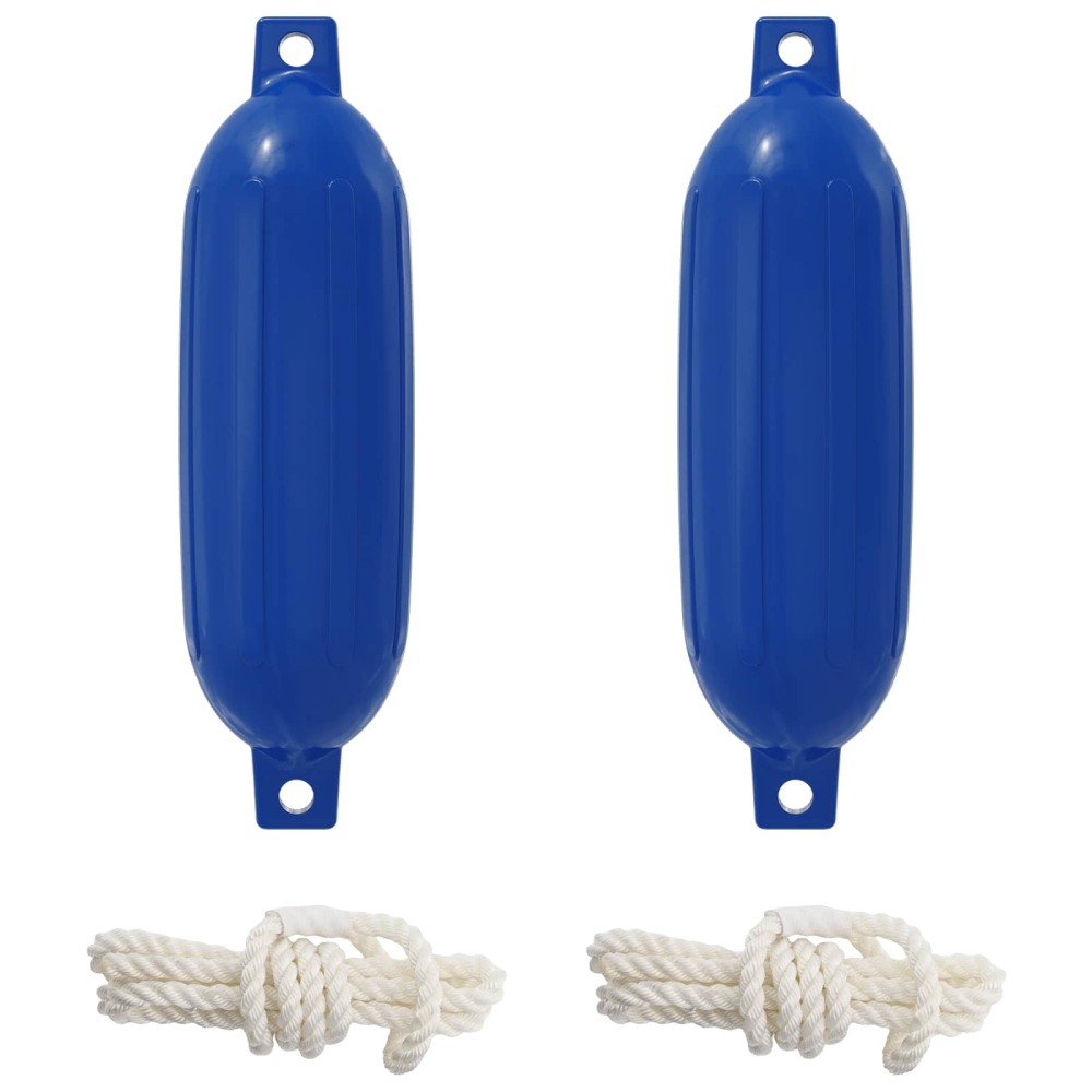 vidaXL Φτερά Σκαφών 2 τμχ. Ø 14 x 50 εκ Μπλε PVC