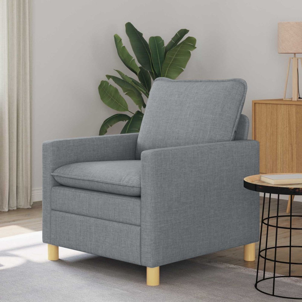 vidaXL Καναπές Ανοιχτό γκρι 76 x 81 x 87,5 εκ Ύφασμα