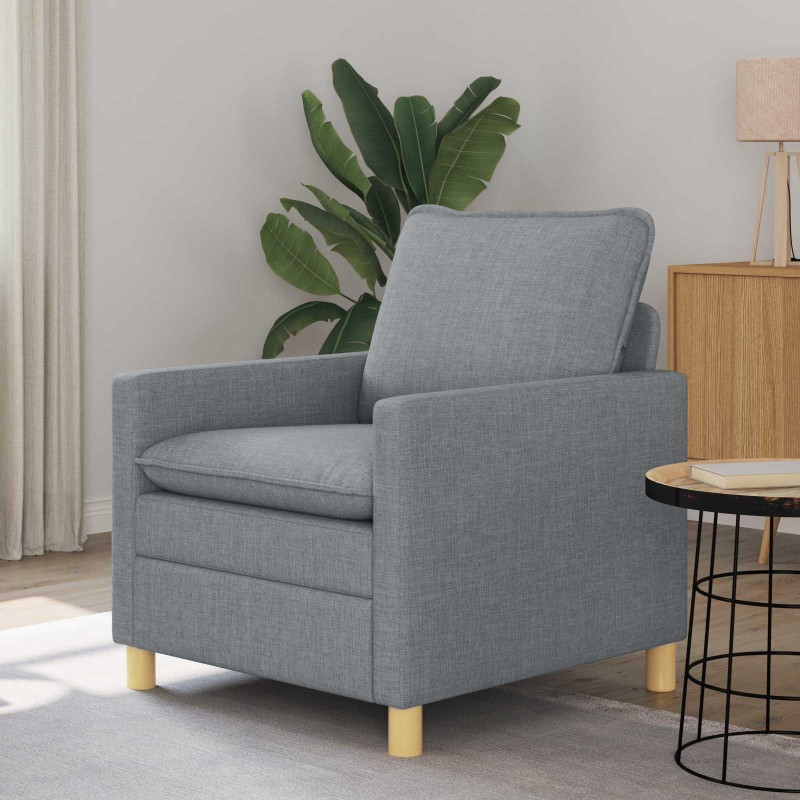 vidaXL Καναπές Ανοιχτό γκρι 76 x 81 x 87,5 εκ Ύφασμα