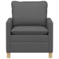 vidaXL Καναπές Σκούρο Γκρι 76 x 81 x 87,5 εκ Ύφασμα