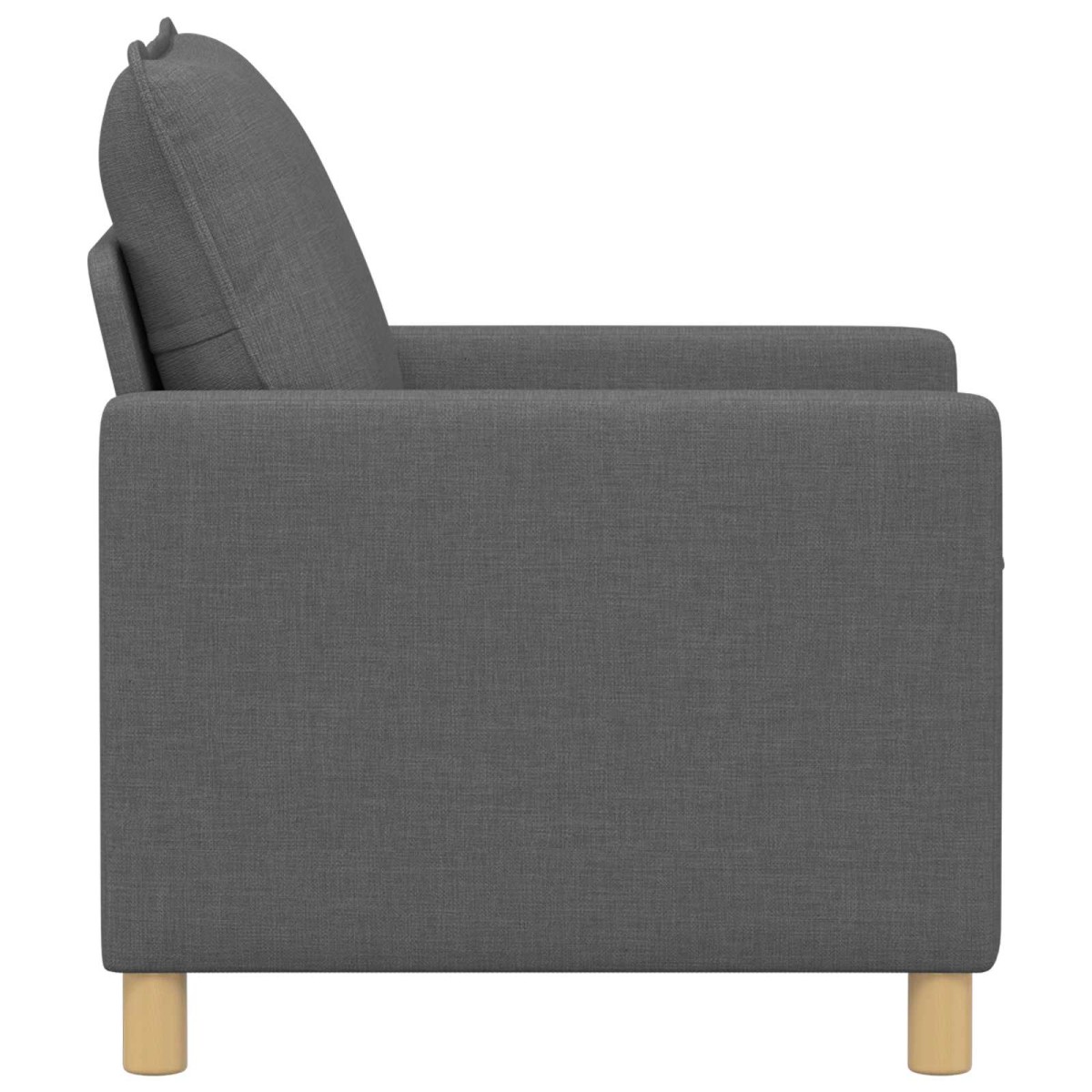 vidaXL Καναπές Σκούρο Γκρι 76 x 81 x 87,5 εκ Ύφασμα