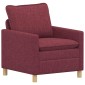 vidaXL Καναπές Κόκκινο 76 x 81 x 87,5 εκ Ύφασμα