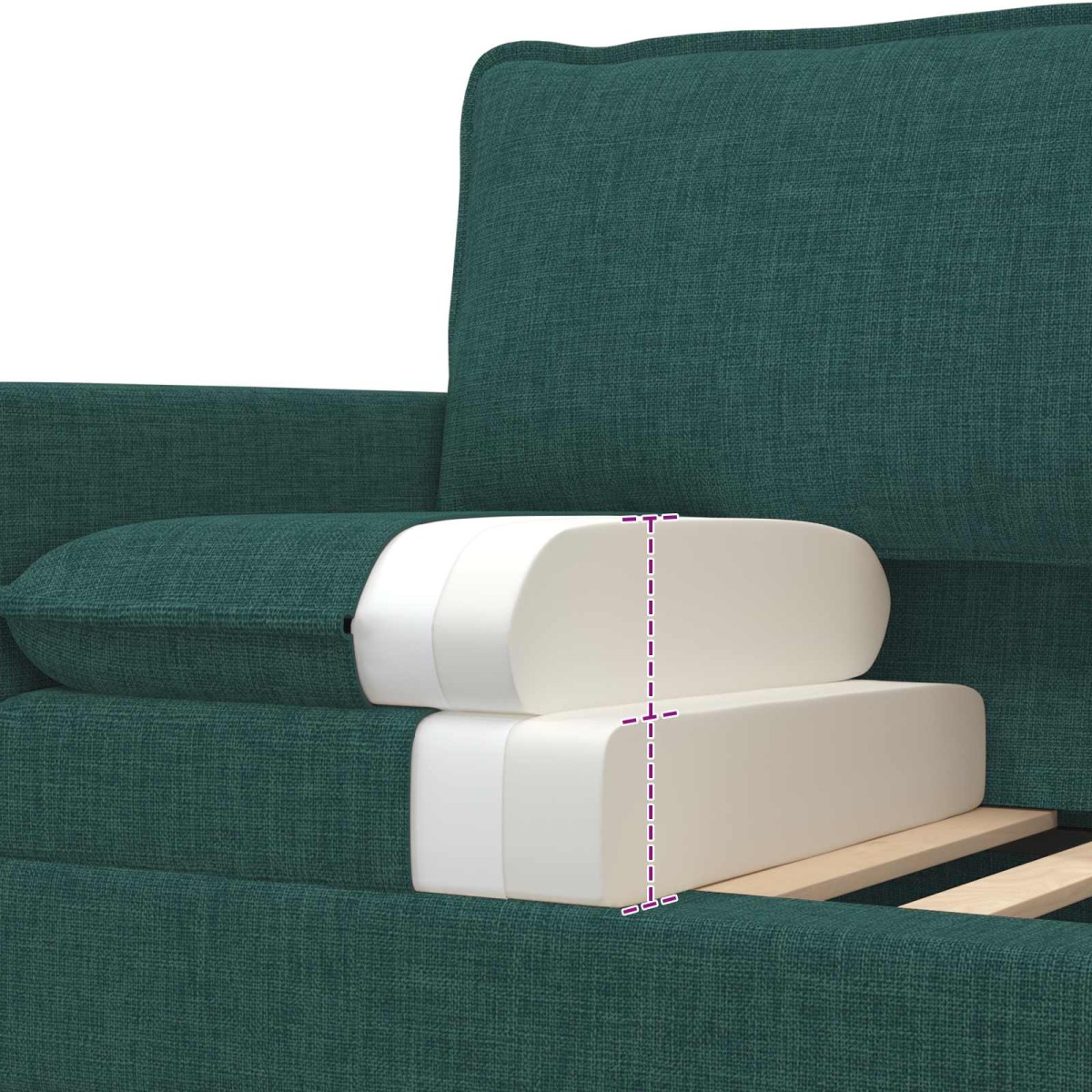 vidaXL Καναπές Σκούρο Πράσινο 76 x 81 x 87,5 εκ Ύφασμα