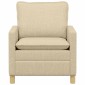 vidaXL Καναπές Κρεμ 76 x 81 x 87,5 εκ Ύφασμα