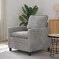 vidaXL Καναπές Ανοιχτό γκρι 76 x 81 x 87,5 εκ Βελούδο