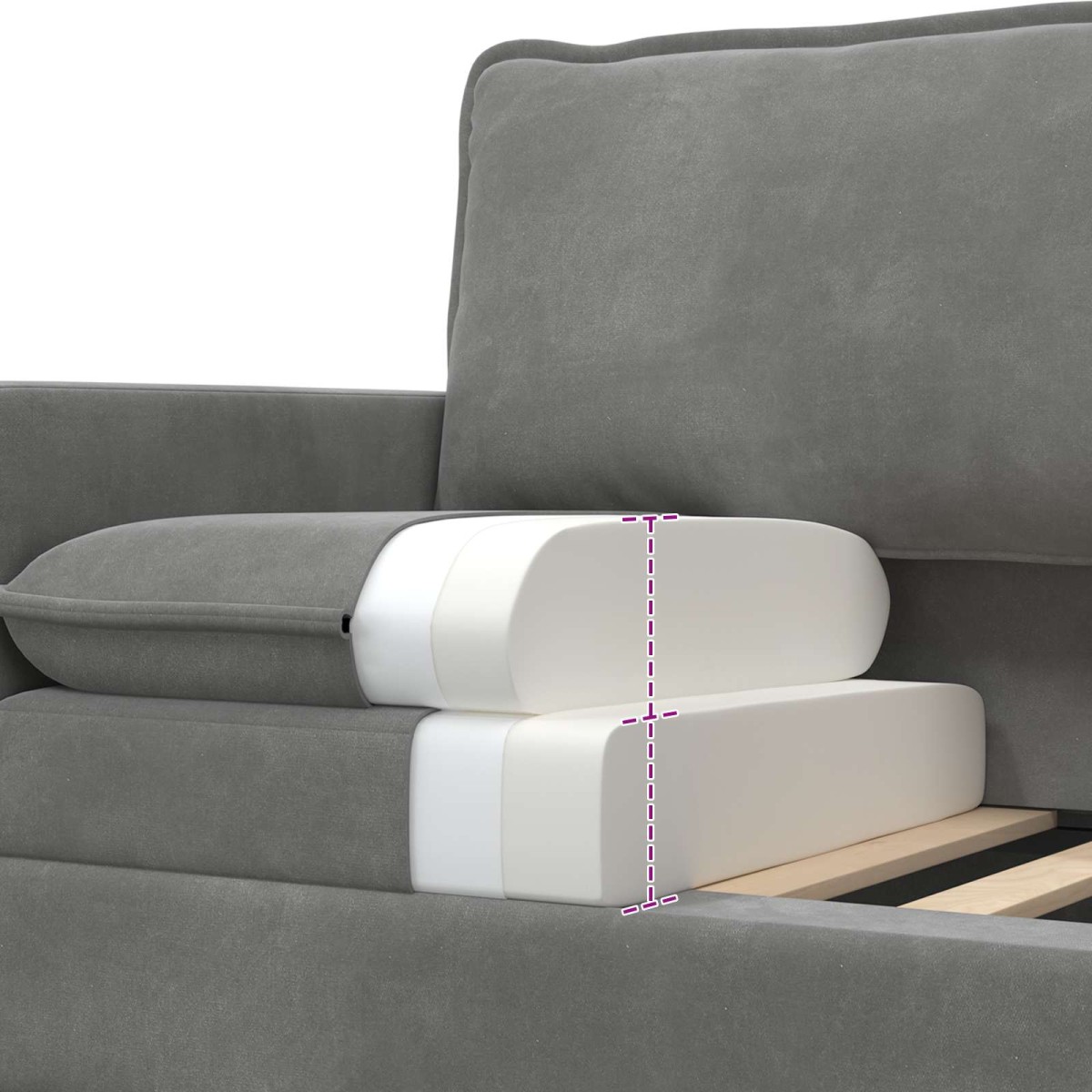 vidaXL Καναπές Σκούρο Γκρι 76 x 81 x 87,5 εκ Βελούδο