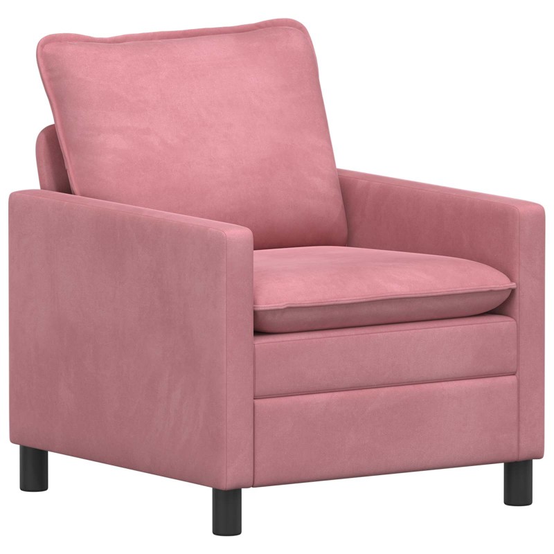 vidaXL Καναπές Ροζ 76 x 81 x 87,5 εκ Βελούδο