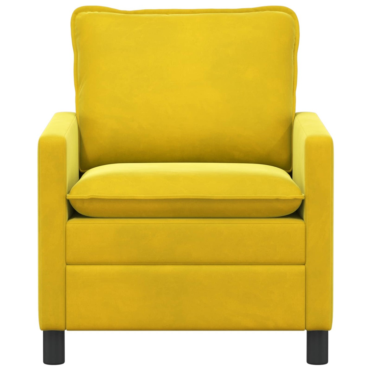 vidaXL Καναπές Κίτρινο 76 x 81 x 87,5 εκ Βελούδο