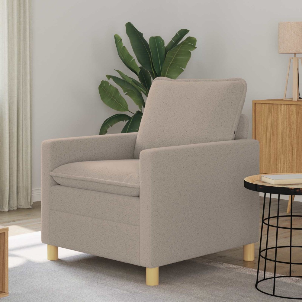 vidaXL Καναπές Ανοιχτό γκρι 76 x 81 x 87,5 εκ Ύφασμα