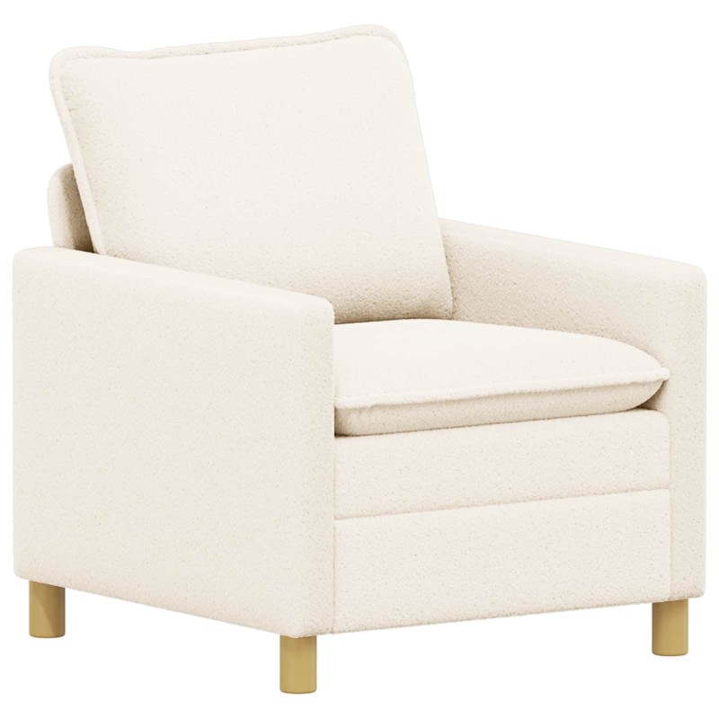 vidaXL Καναπές Κρεμ 76 x 81 x 87,5 εκ Ύφασμα