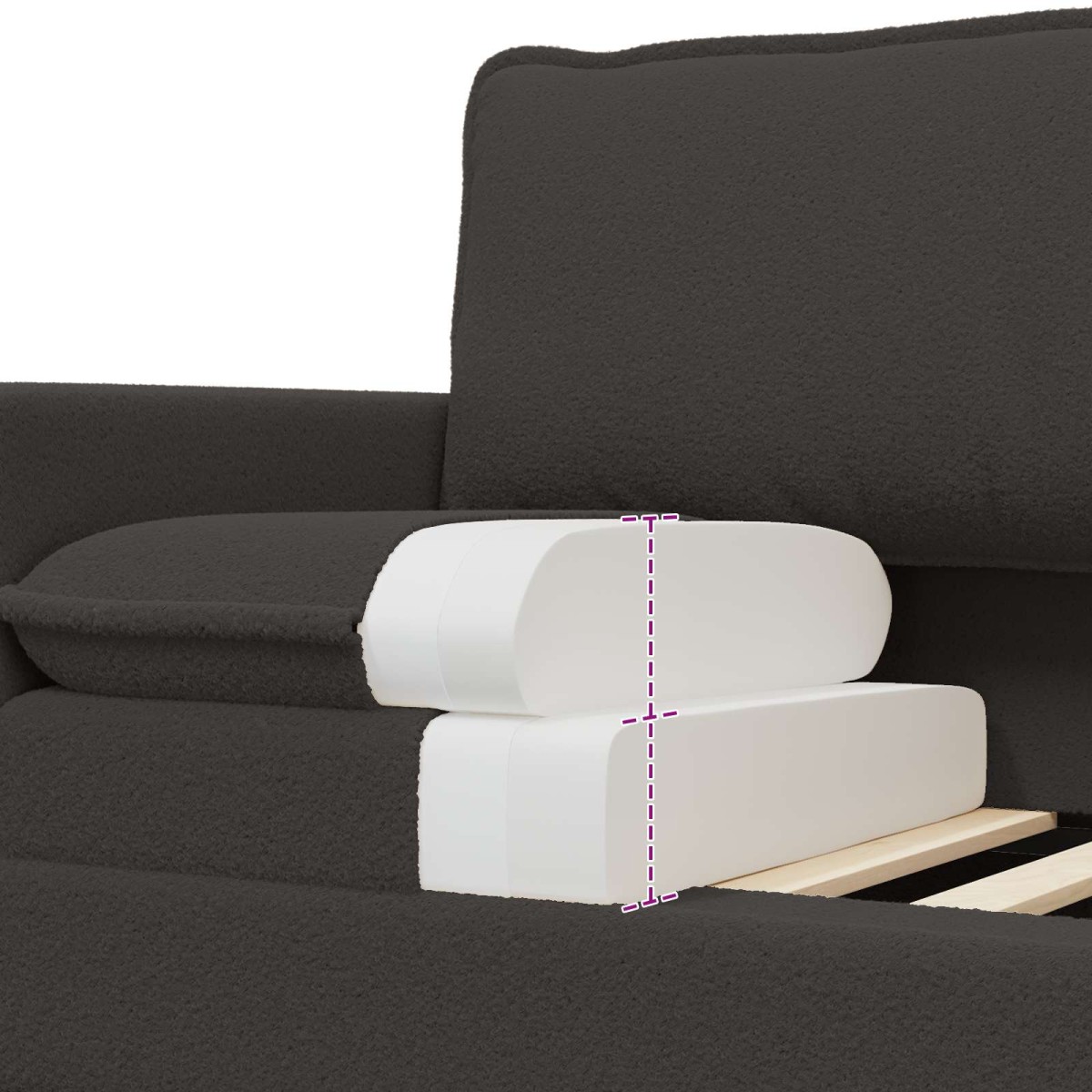 vidaXL Καναπές Σκούρο Γκρι 76 x 81 x 87,5 εκ Ύφασμα