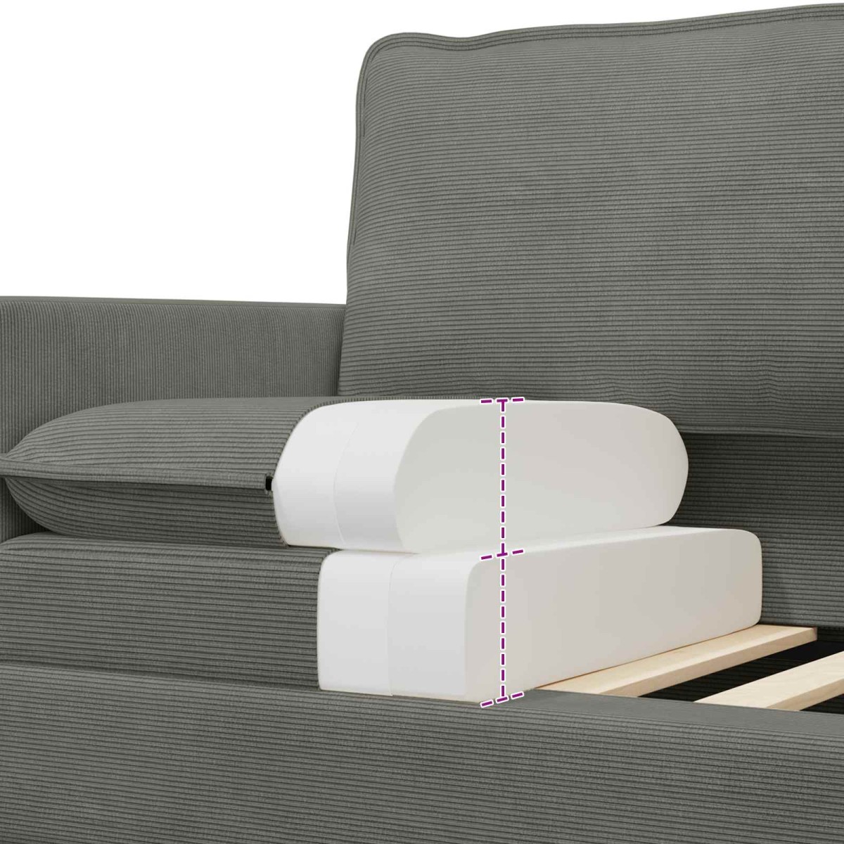 vidaXL Καναπές Ανοιχτό γκρι 76 x 81 x 87,5 εκ Ύφασμα