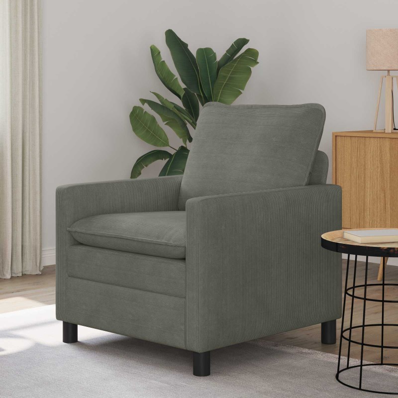 vidaXL Καναπές Ανοιχτό γκρι 76 x 81 x 87,5 εκ Ύφασμα