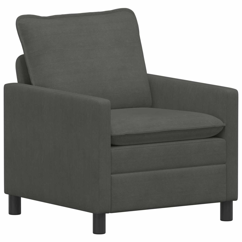 vidaXL Καναπές Σκούρο Γκρι 76 x 81 x 87,5 εκ Ύφασμα