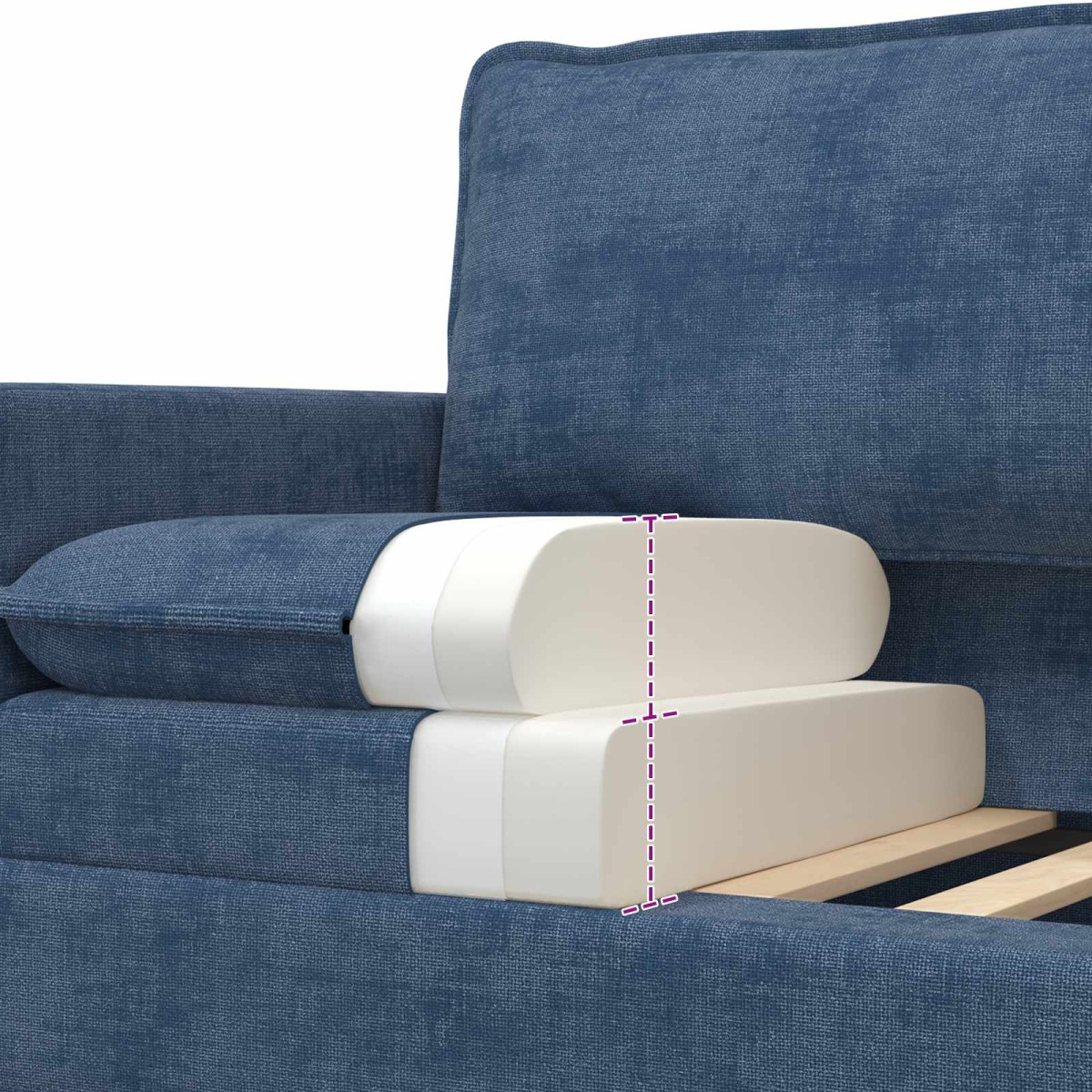 vidaXL Καναπές Μπλε 76 x 81 x 87,5 εκ Πολυεστέρας