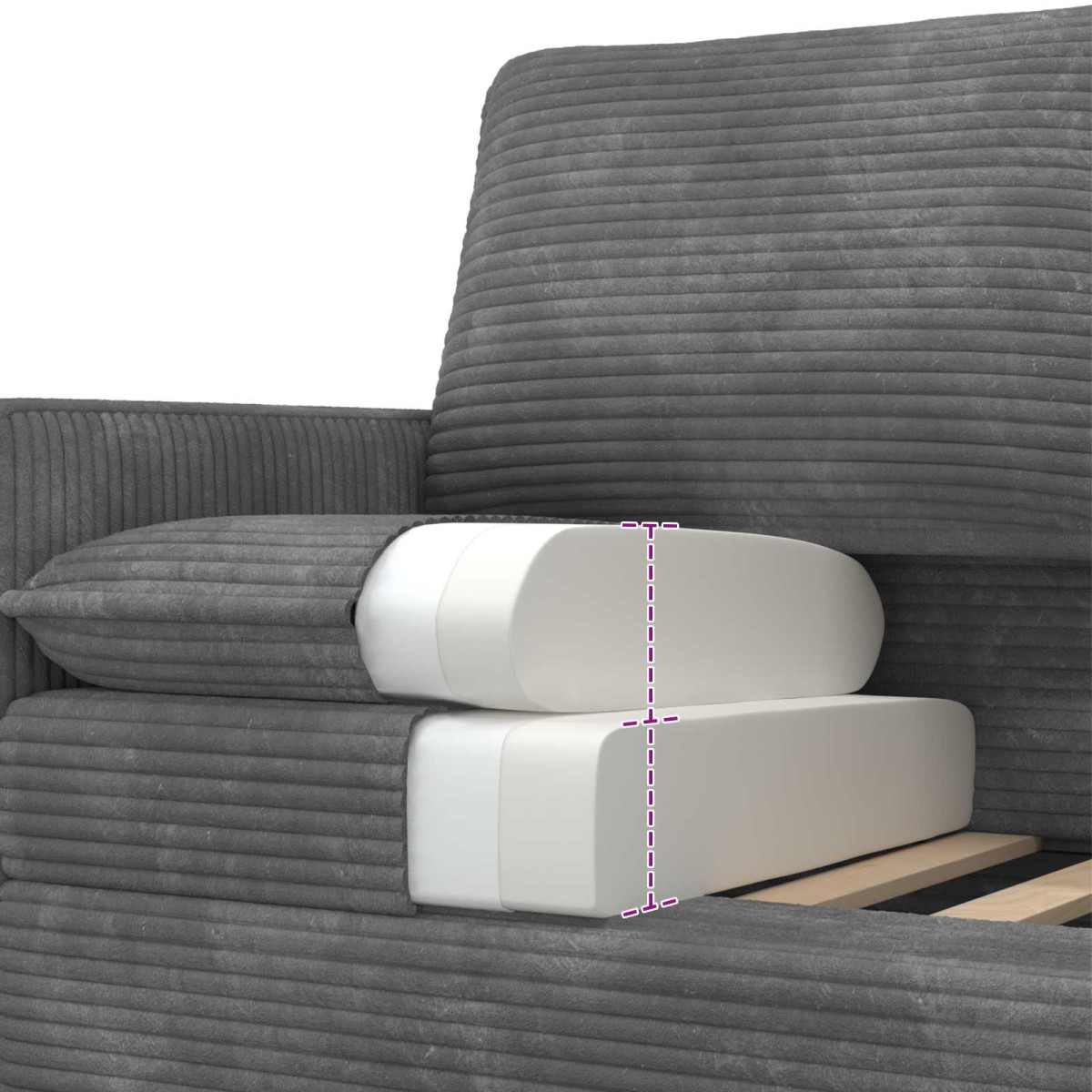 vidaXL Καναπές Ανοιχτό γκρι 76 x 81 x 87,5 εκ Πολυεστέρας