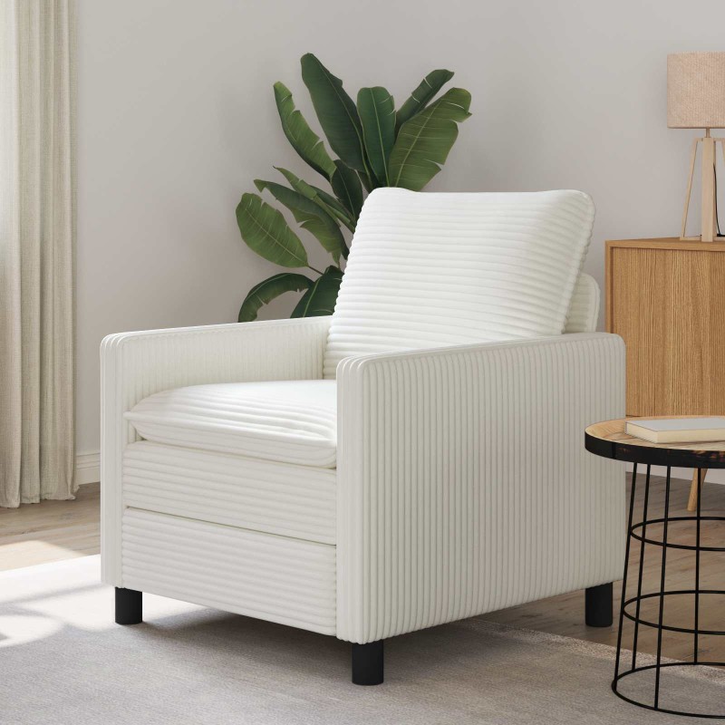 vidaXL Καναπές Κρεμ 76 x 81 x 87,5 εκ Πολυεστέρας