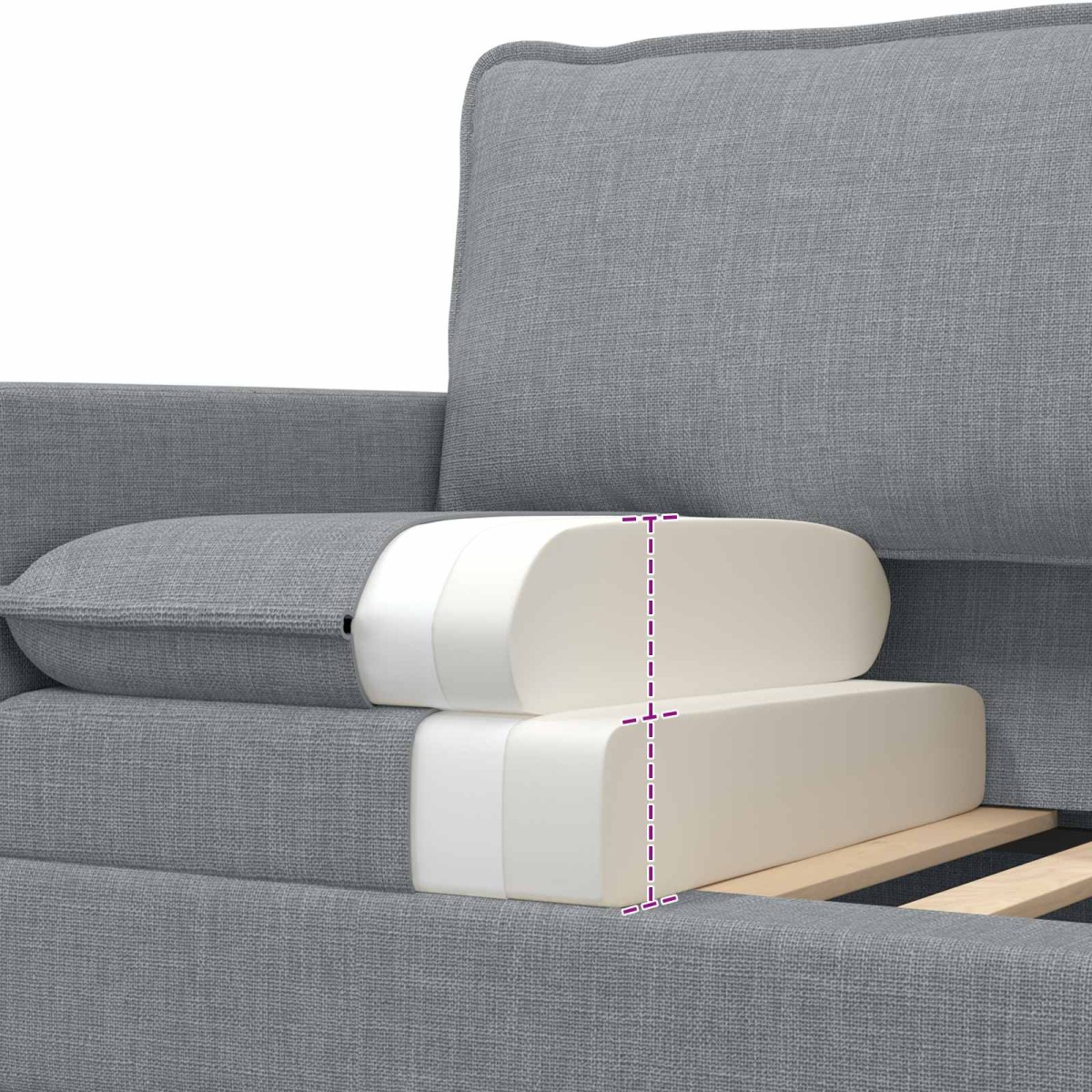 vidaXL Καναπές Ανοιχτό γκρι 126 x 81 x 87,5 εκ