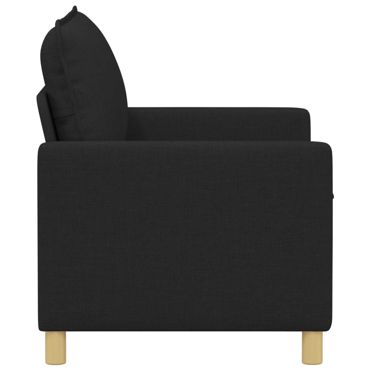 vidaXL Καναπές Μαύρο 126 x 81 x 87,5 εκ