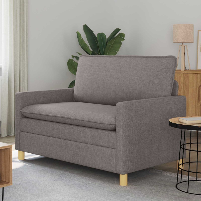 vidaXL Καναπές Taupe 126 x 81 x 87,5 εκ Ύφασμα