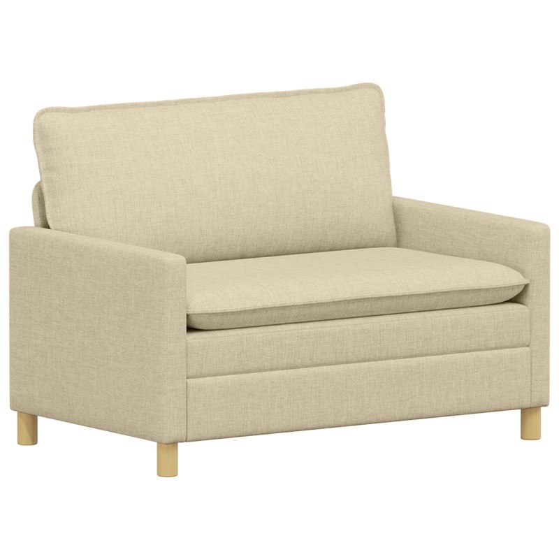 vidaXL Καναπές Κρεμ 126 x 81 x 87,5 εκ Ύφασμα