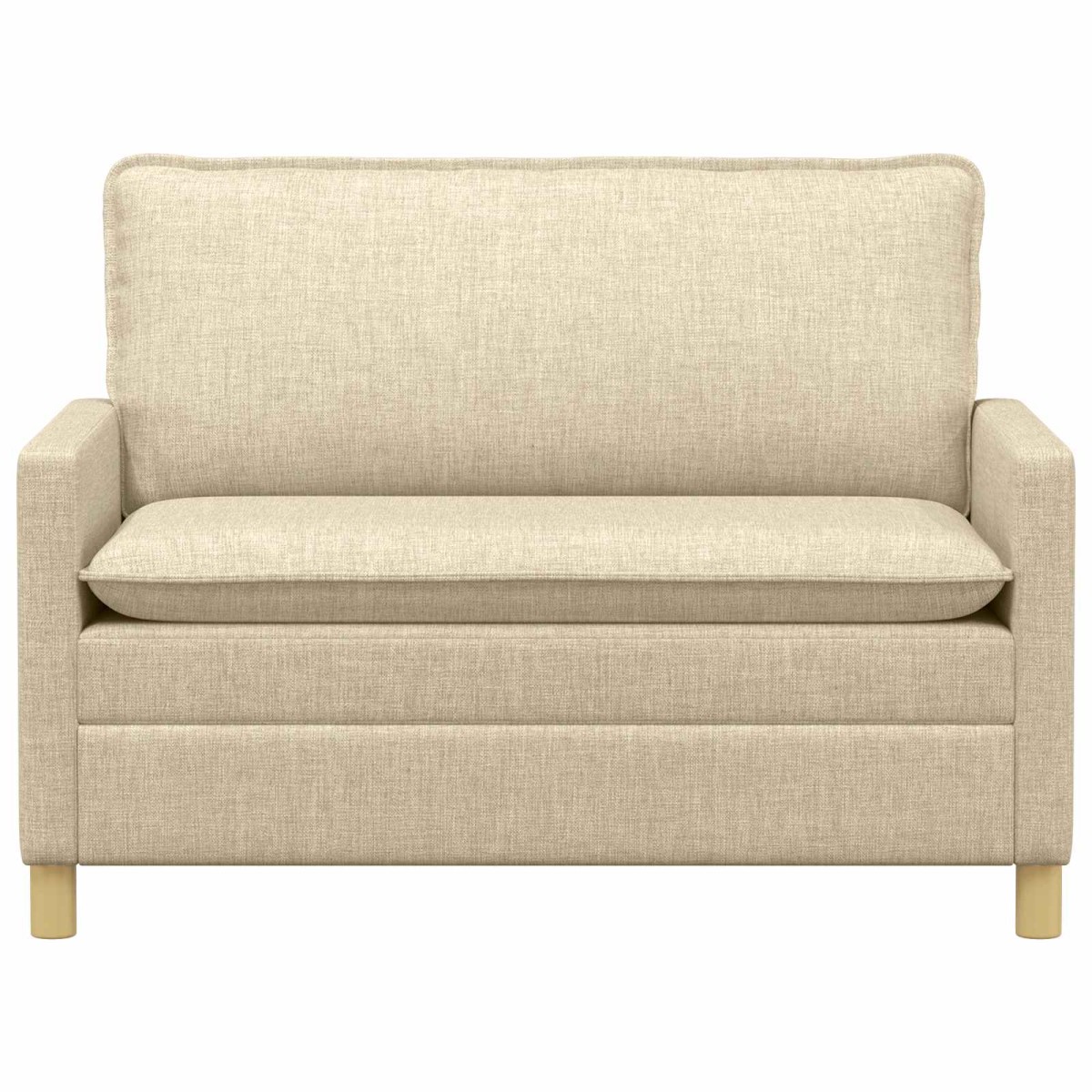 vidaXL Καναπές Κρεμ 126 x 81 x 87,5 εκ Ύφασμα