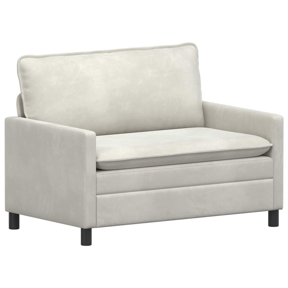vidaXL Καναπές Κρεμ 126 x 81 x 87,5 εκ Βελούδο