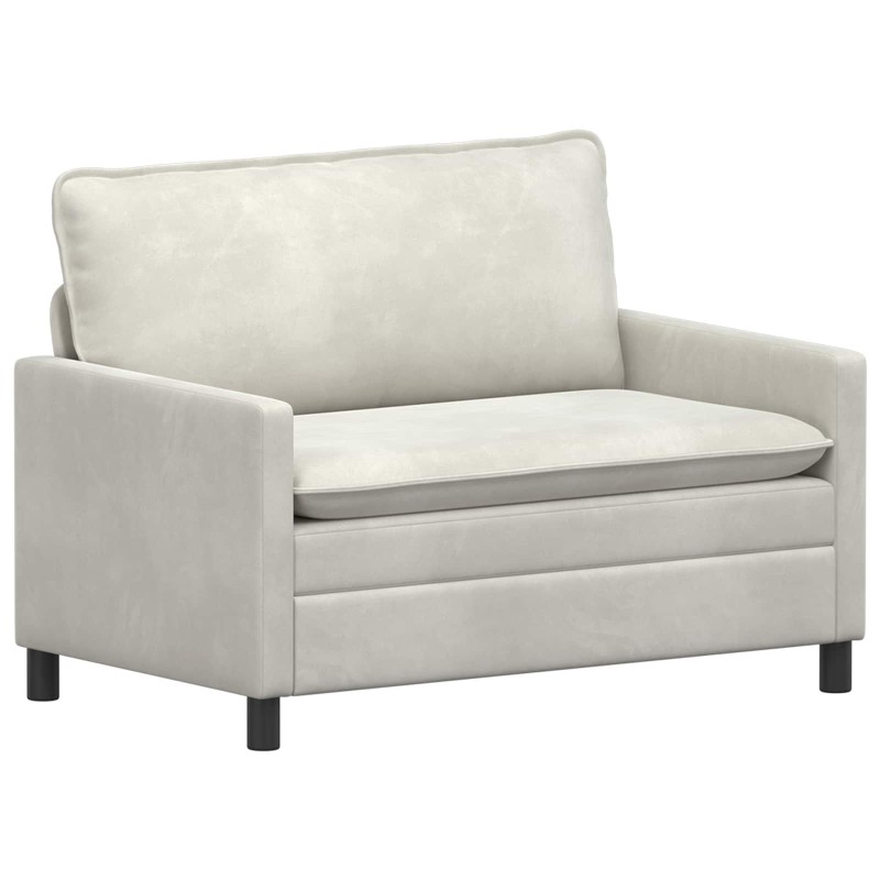 vidaXL Καναπές Κρεμ 126 x 81 x 87,5 εκ Βελούδο