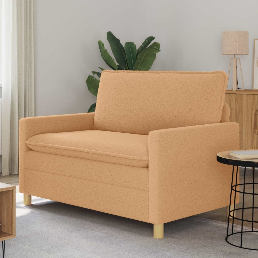 vidaXL Καναπές Μπεζ 126 x 81 x 87,5 εκ Ύφασμα