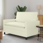 vidaXL Καναπές Κρεμ 126 x 81 x 87,5 εκ Ύφασμα