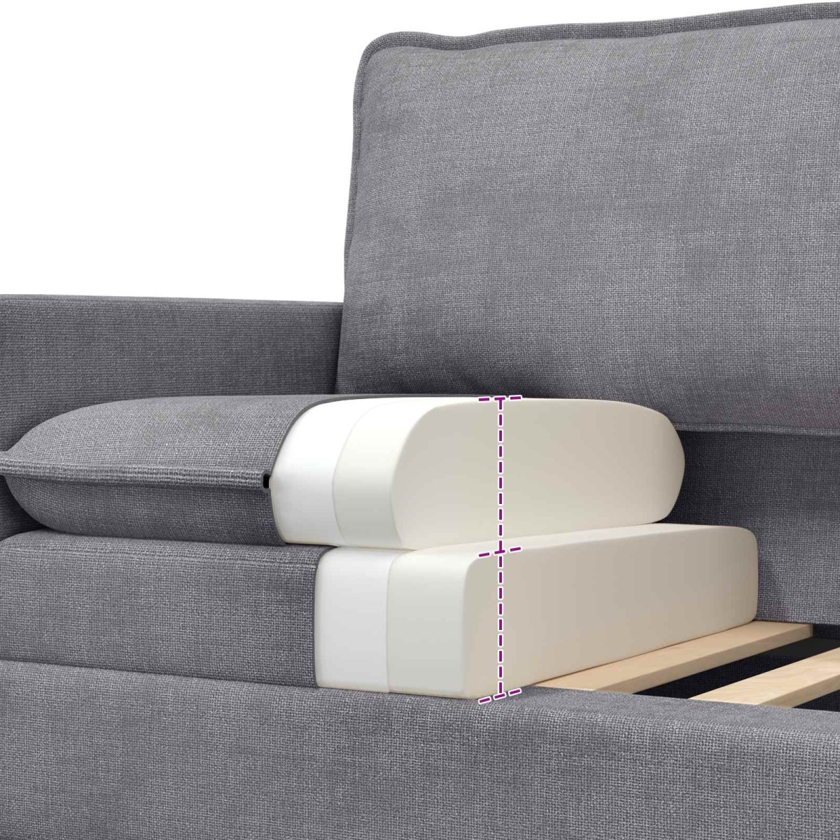 vidaXL Καναπές Ανοιχτό γκρι 126 x 81 x 87,5 εκ Πολυεστέρας