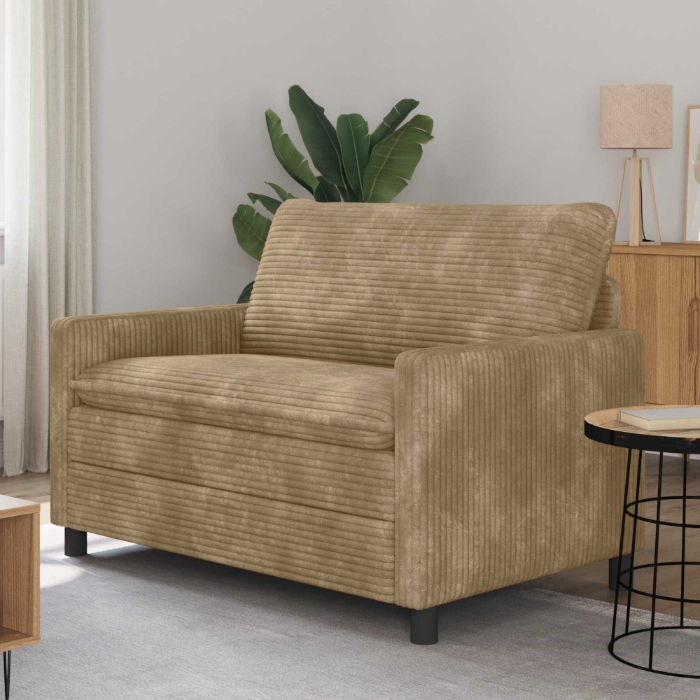 vidaXL Καναπές Taupe 126 x 81 x 87,5 εκ Πολυεστέρας