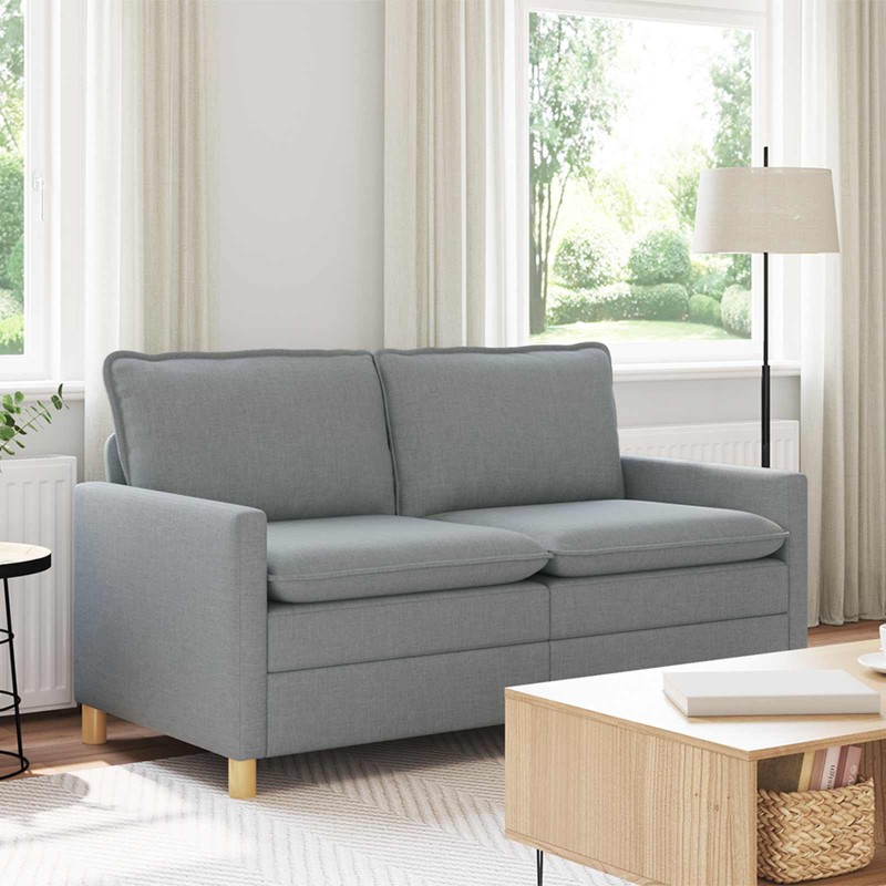 vidaXL Καναπές Ανοιχτό γκρι 156 x 81 x 87,5 εκ Ύφασμα