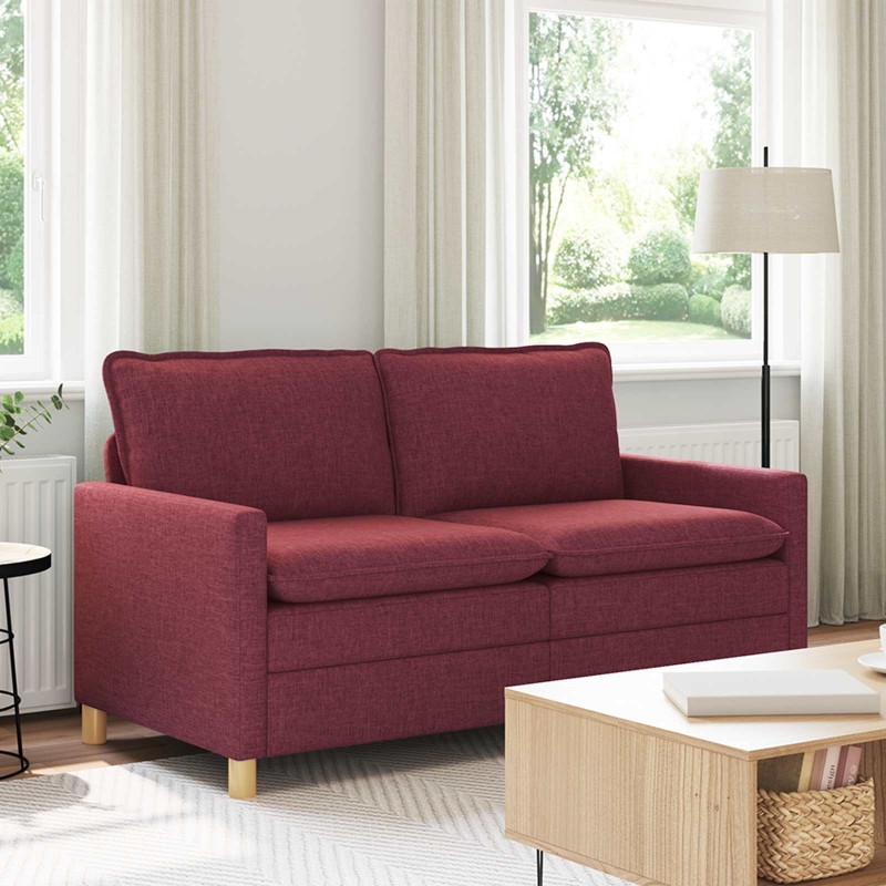 vidaXL Καναπές Κόκκινο 156 x 81 x 87,5 εκ Ύφασμα