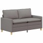 vidaXL Καναπές Taupe 156 x 81 x 87,5 εκ Ύφασμα