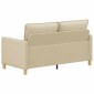vidaXL Καναπές Κρεμ 156 x 81 x 87,5 εκ Ύφασμα