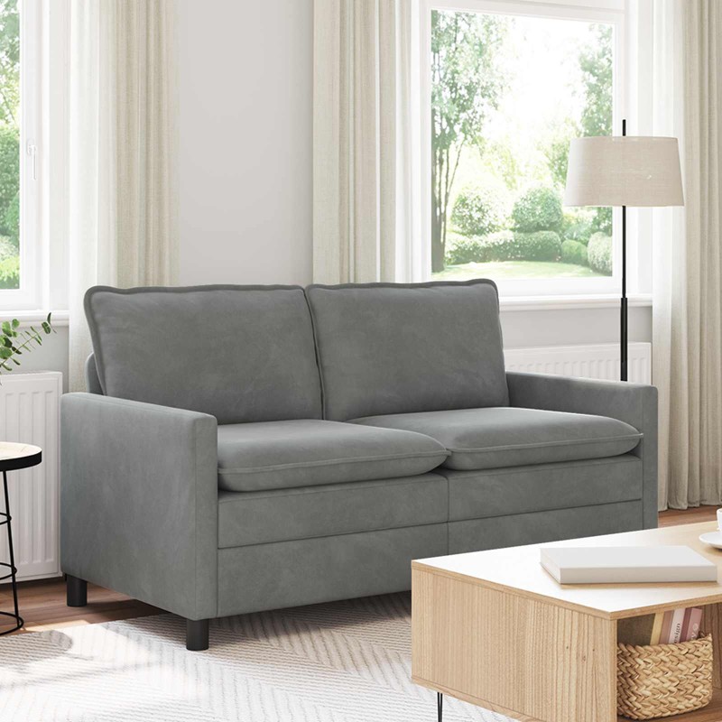 vidaXL Καναπές Σκούρο γκρι 156 x 81 x 87,5 εκ Βελούδο