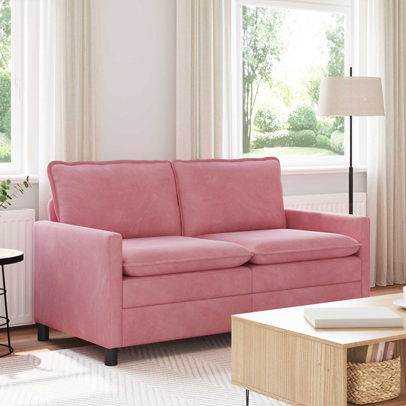 vidaXL Καναπές Ροζ 156 x 81 x 87,5 εκ Βελούδο